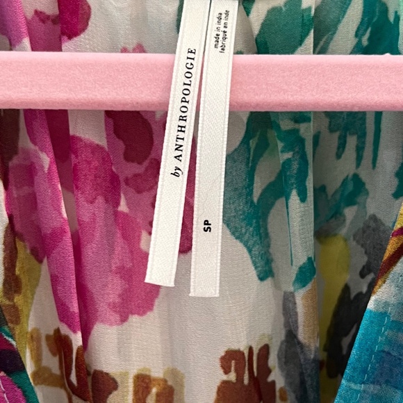 NWOT By Anthropologie V-Neck Flutter-Sleeve Dress SIZE SP - Picture 5 of 7